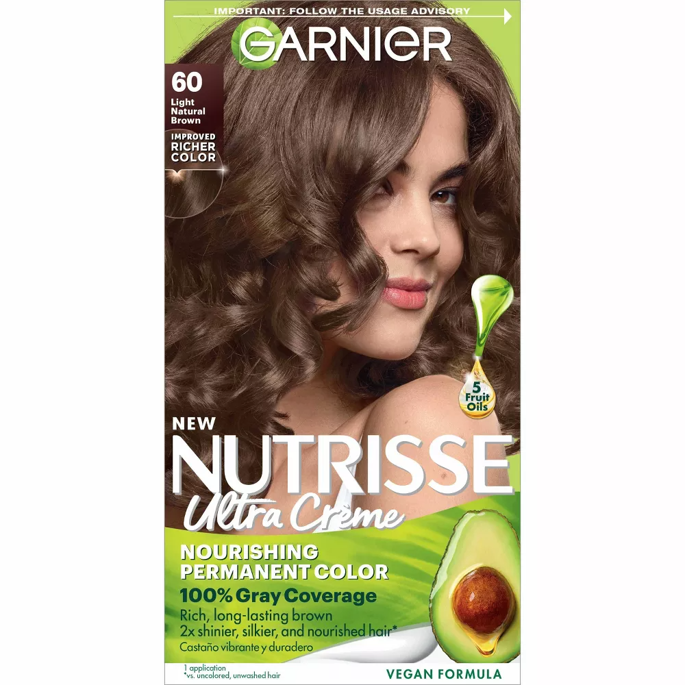 Garnier Nutrisse Acorn Natural Brown Permanent Nourishing Hair Color Creme 60, 1 Ea